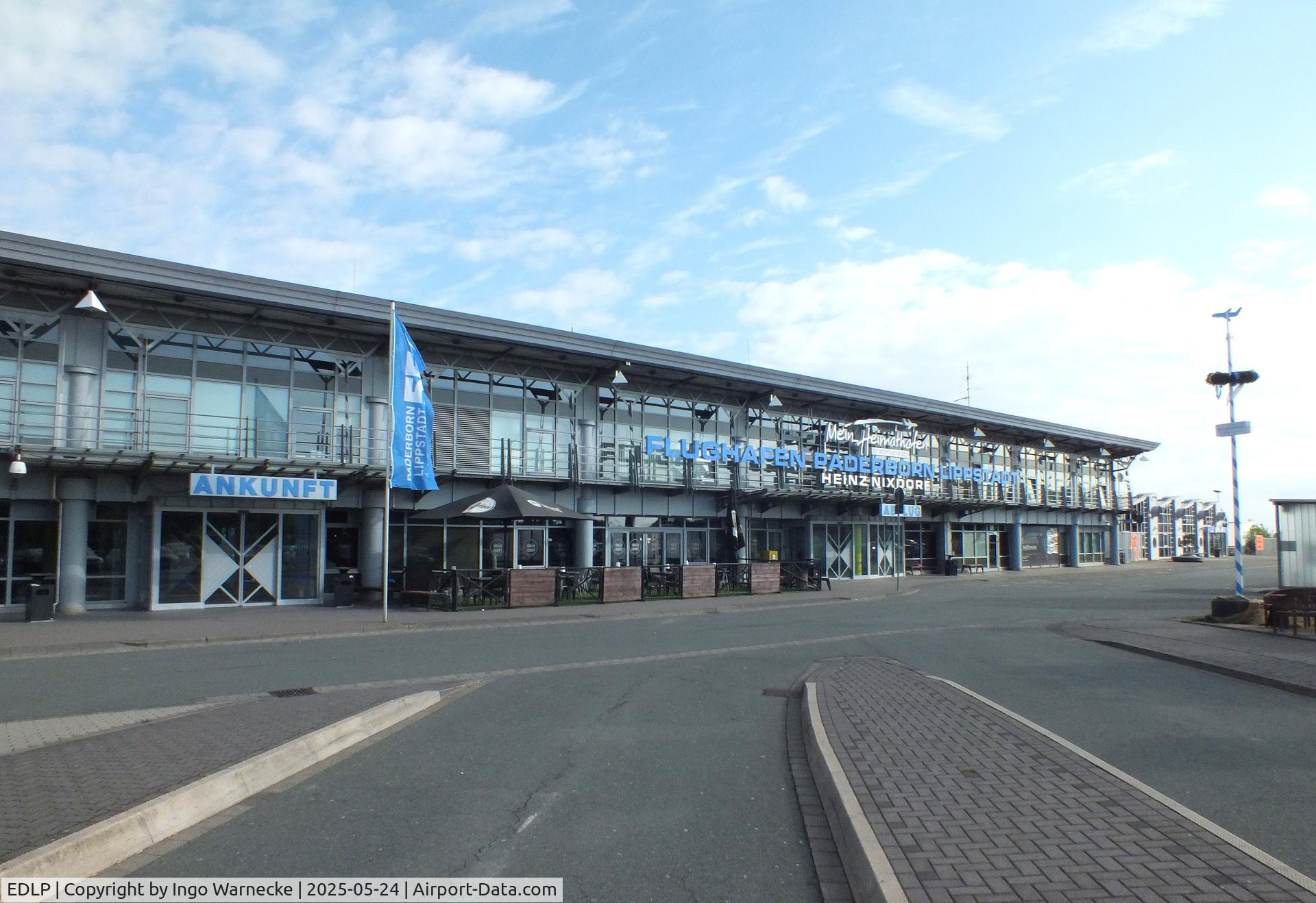 Paderborn Lippstadt Airport, Paderborn / Lippstadt Germany (EDLP) - landside view of the terminal at Paderborn-Lippstadt 'Heinz Nixdorf' airport, Büren