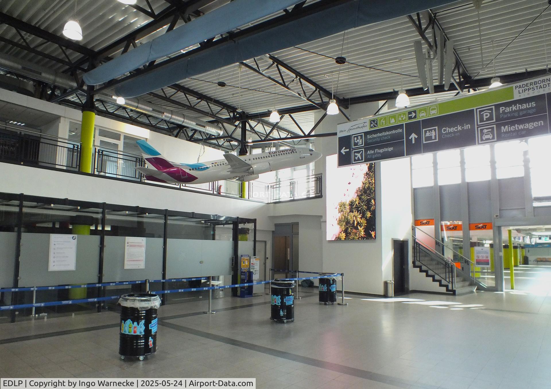 Paderborn Lippstadt Airport, Paderborn / Lippstadt Germany (EDLP) - inside the terminal at Paderborn-Lippstadt 'Heinz Nixdorf' airport, Büren
