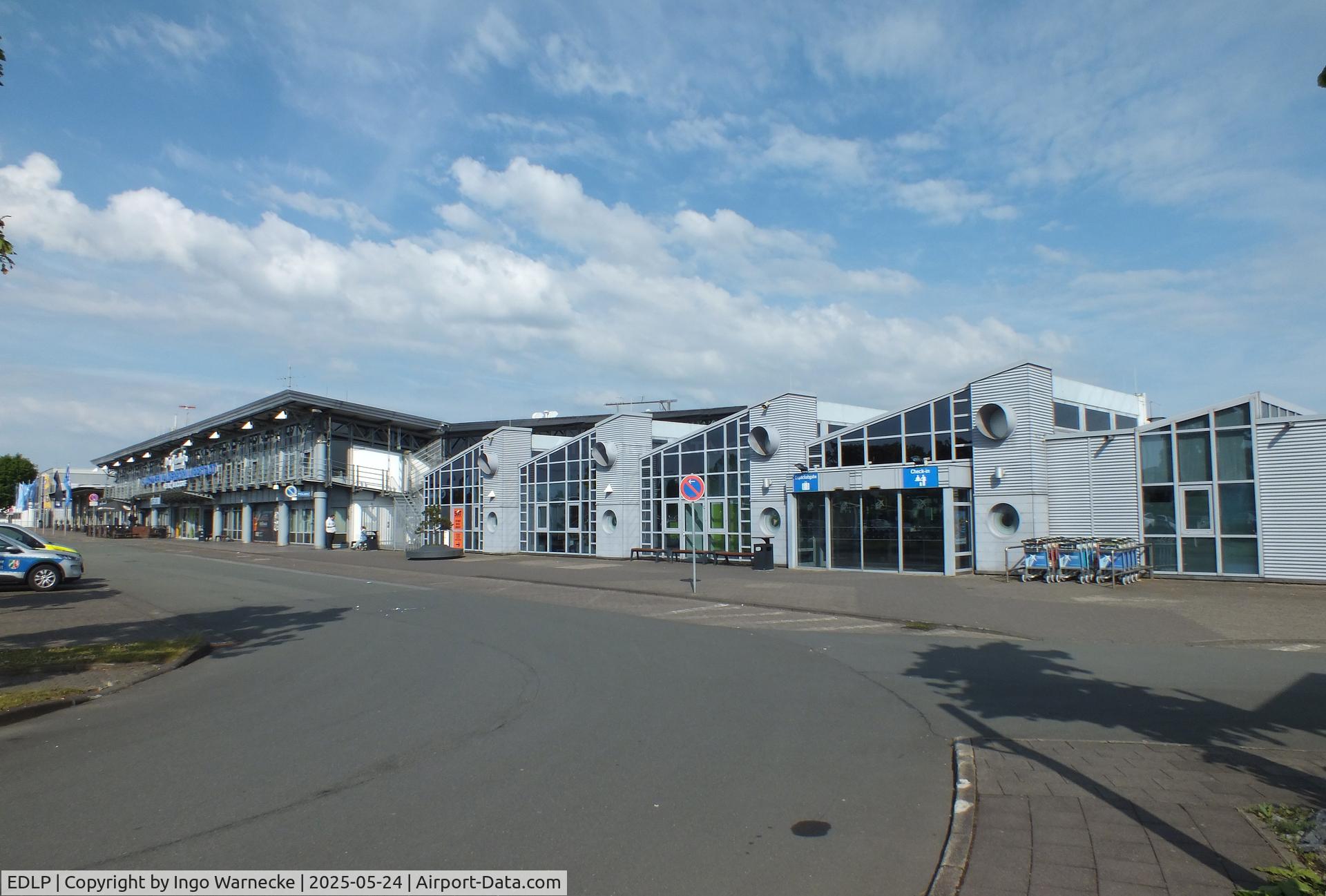 Paderborn Lippstadt Airport, Paderborn / Lippstadt Germany (EDLP) - landside view of the terminal at Paderborn-Lippstadt 'Heinz Nixdorf' airport, Büren