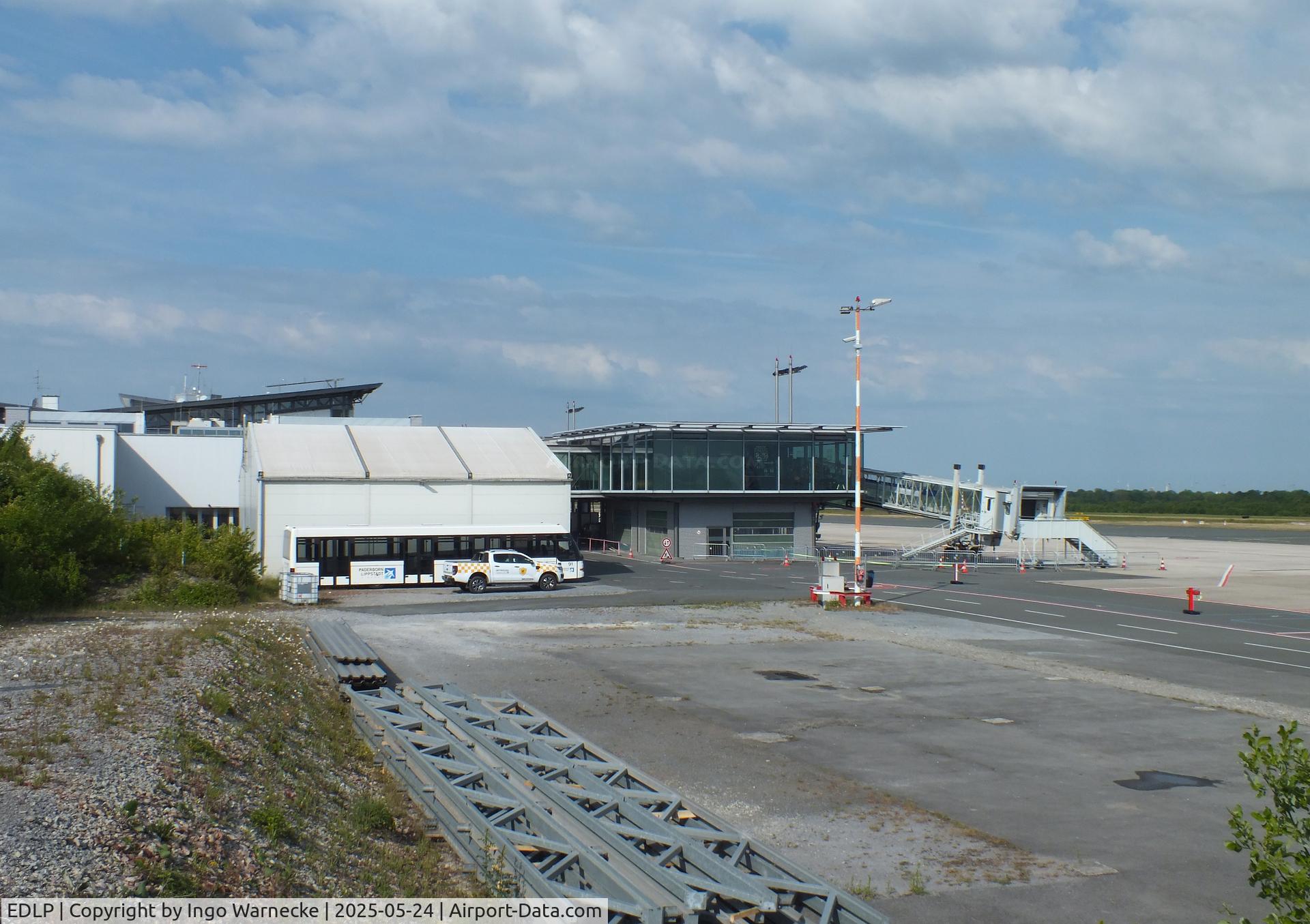 Paderborn Lippstadt Airport, Paderborn / Lippstadt Germany (EDLP) - apron and terminal at Paderborn-Lippstadt 'Heinz Nixdorf' airport, Büren