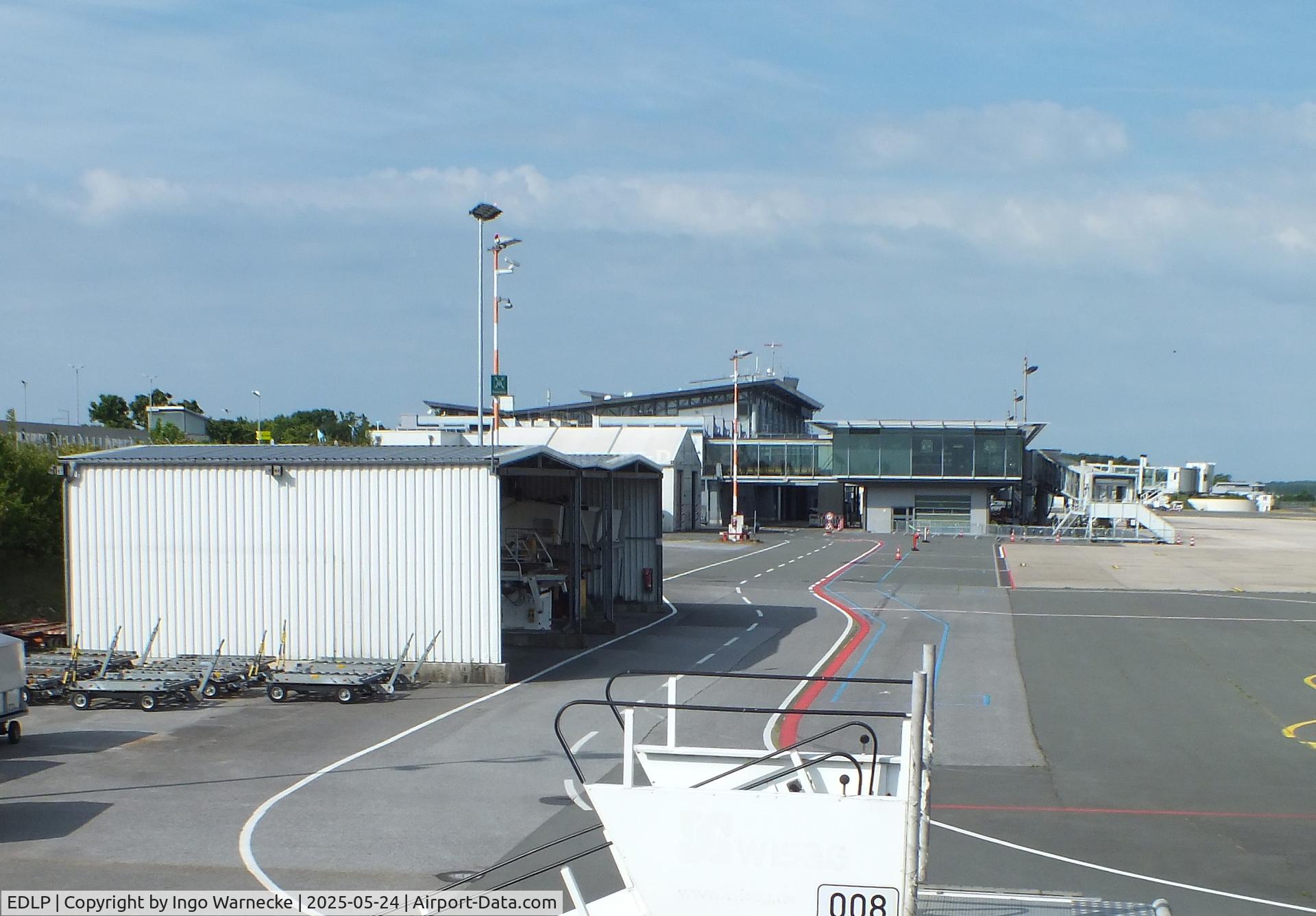 Paderborn Lippstadt Airport, Paderborn / Lippstadt Germany (EDLP) - apron and terminal at Paderborn-Lippstadt 'Heinz Nixdorf' airport, Büren