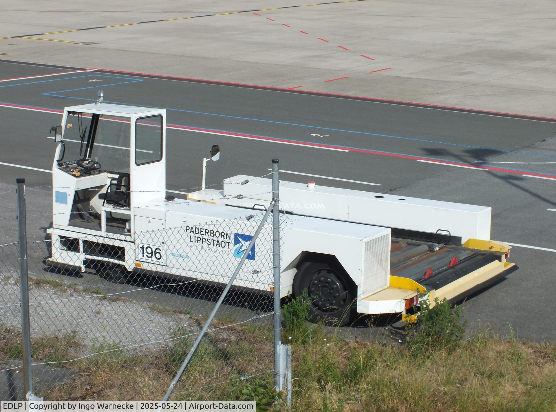Paderborn Lippstadt Airport, Paderborn / Lippstadt Germany (EDLP) - cargo vehicle at Paderborn-Lippstadt 'Heinz Nixdorf' airport, Büren