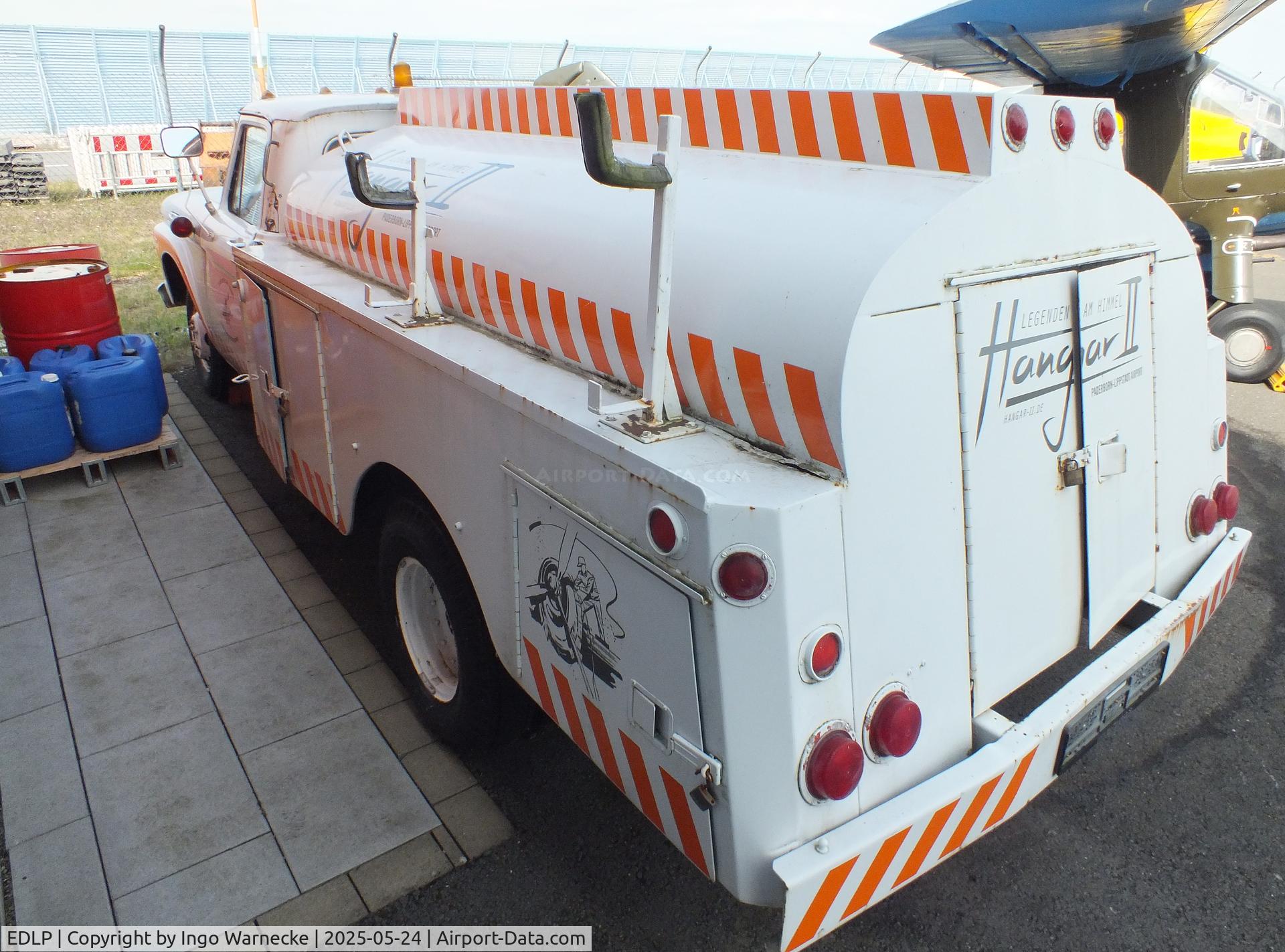 Paderborn Lippstadt Airport, Paderborn / Lippstadt Germany (EDLP) - Hangar II light fuel truck at Paderborn-Lippstadt 'Heinz Nixdorf' airport, Büren