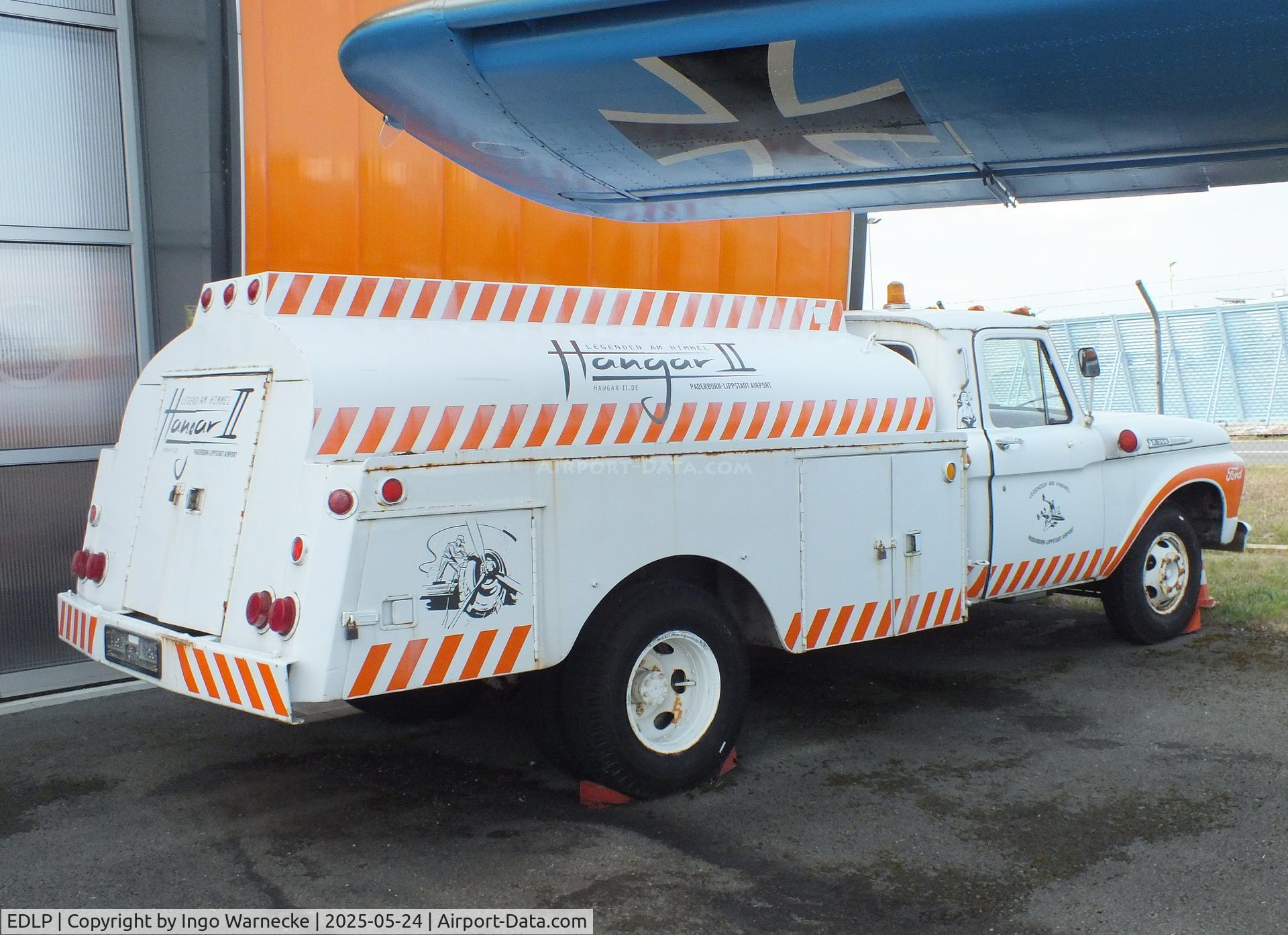 Paderborn Lippstadt Airport, Paderborn / Lippstadt Germany (EDLP) - Hangar II light fuel truck at Paderborn-Lippstadt 'Heinz Nixdorf' airport, Büren