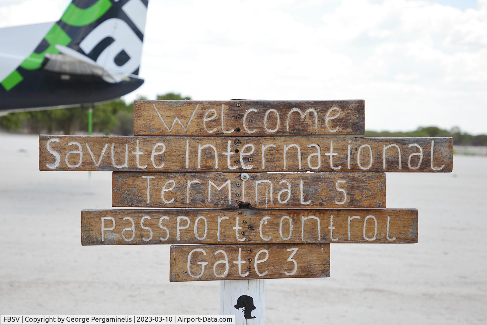 Savuti Airport, Savuti Botswana (FBSV) - Savuti airport.

Someone has a wicked sense of humour!