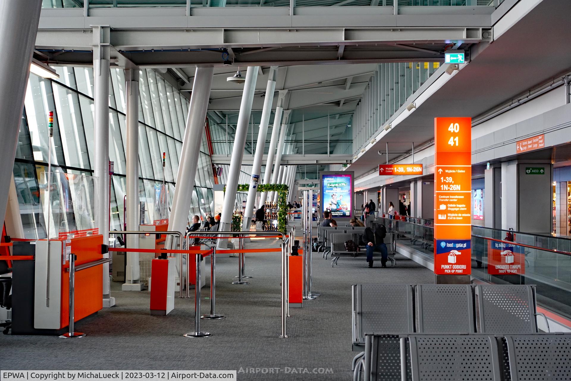 Warsaw Frederic Chopin Airport (formerly Okecie International Airport), Warsaw Poland (EPWA) - Still some Christmas decorations up in March