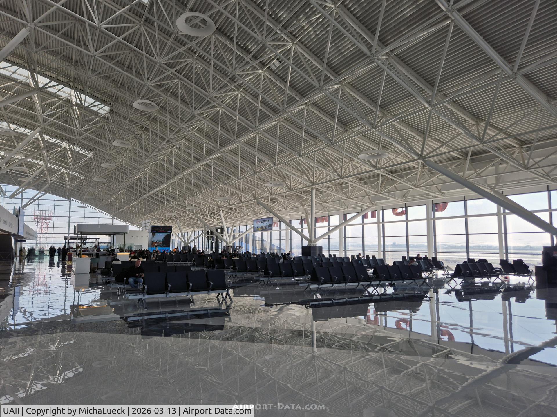 Shymkent Airport, Shymkent (Chimkent) Kazakhstan (UAII) - Shymkent is a beautiful modern airport with great views over the apron