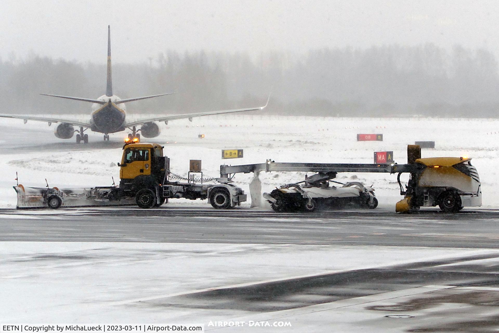 Tallinn Airport, Tallinn Estonia (EETN) - Fresh snowfall in Tallinn (snowplow #11)