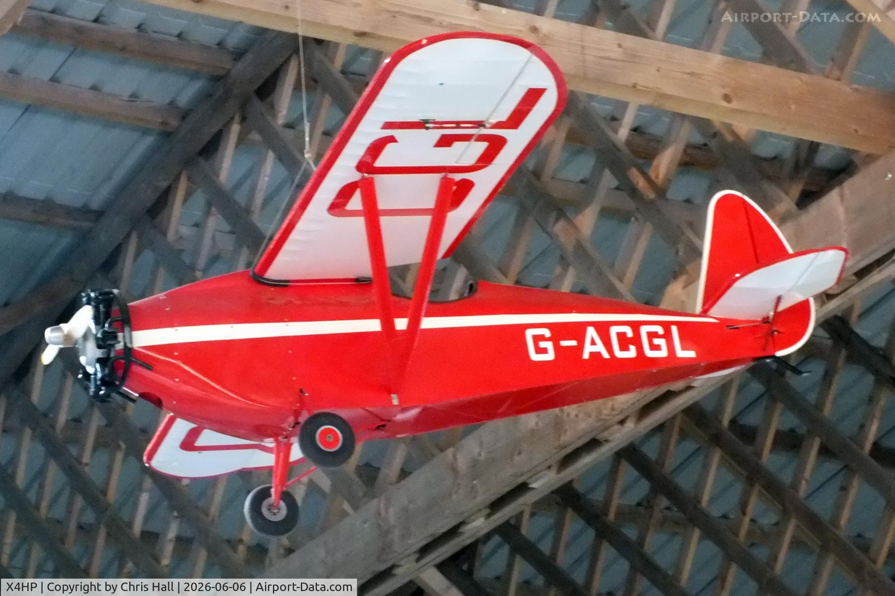 X4HP, Comper CLA-7 Swift model at the Hooton Park Hangars Museum