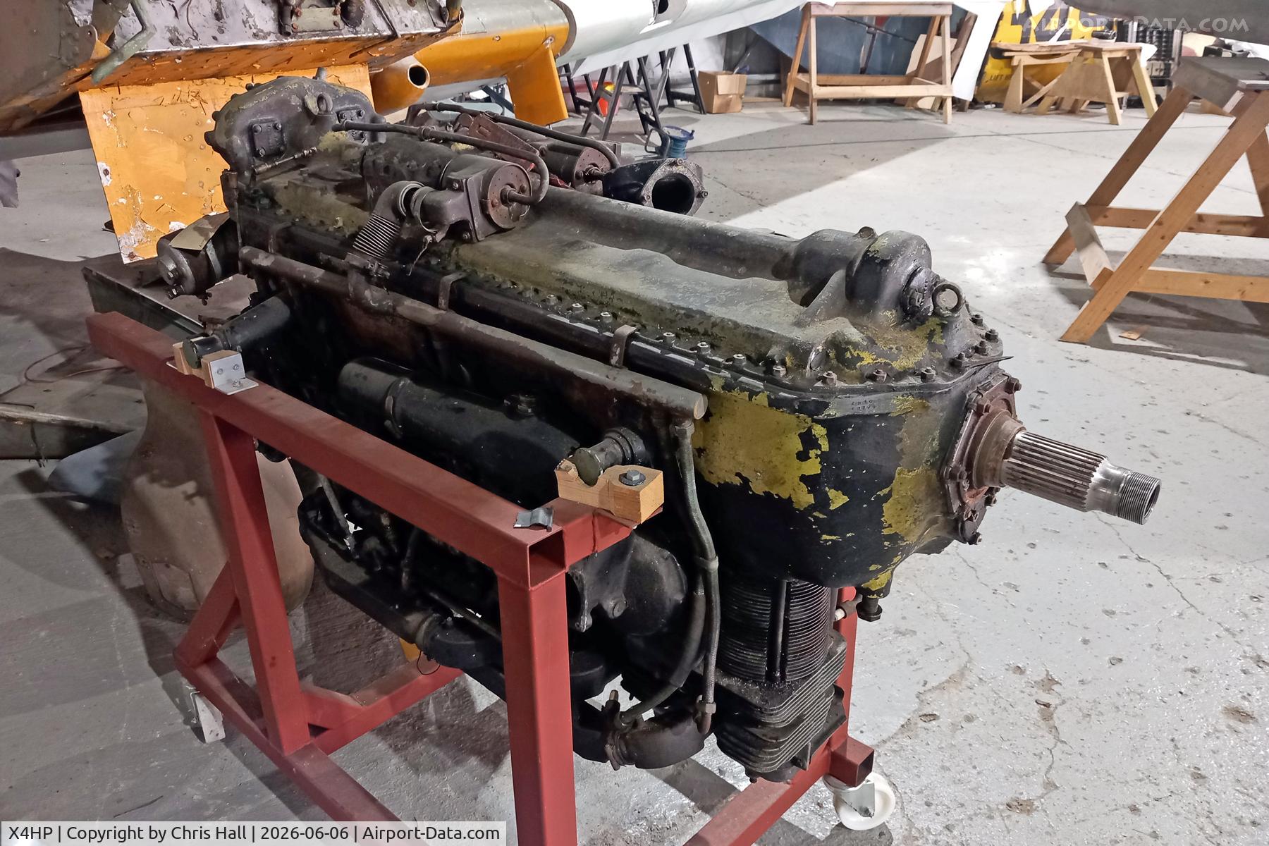 X4HP, de Havilland Gipsy Queen engine at the Hooton Park Hangars Museum