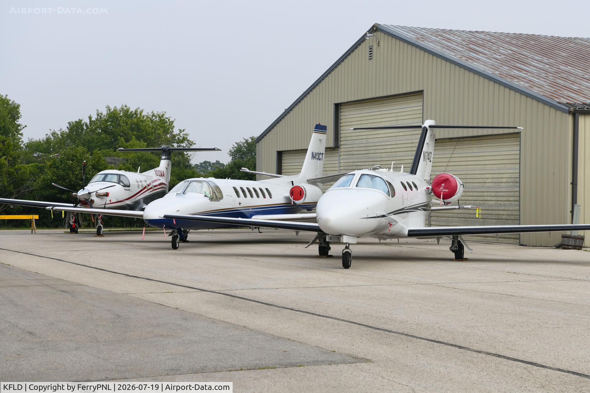 Fond Du Lac County Airport, Hangar area at Fond du Lac County Airport