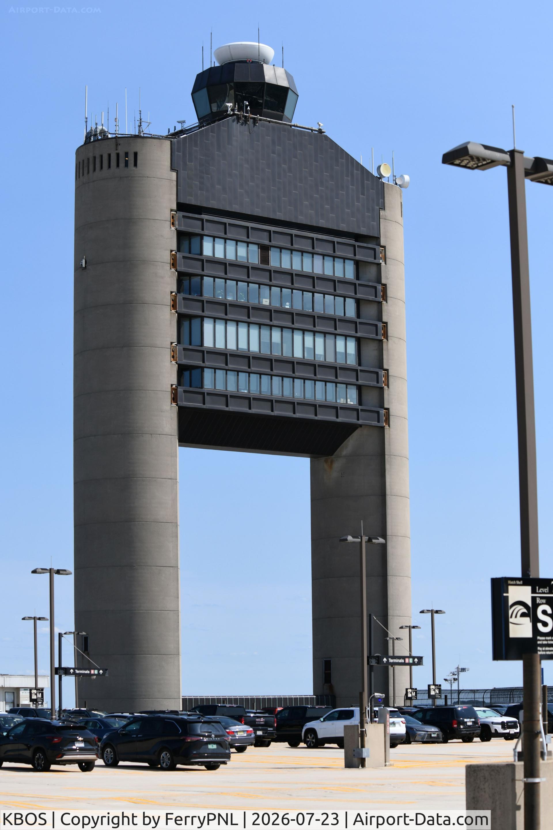 Logan International Airport, Towering above the parking deck, photo by FerryPNL