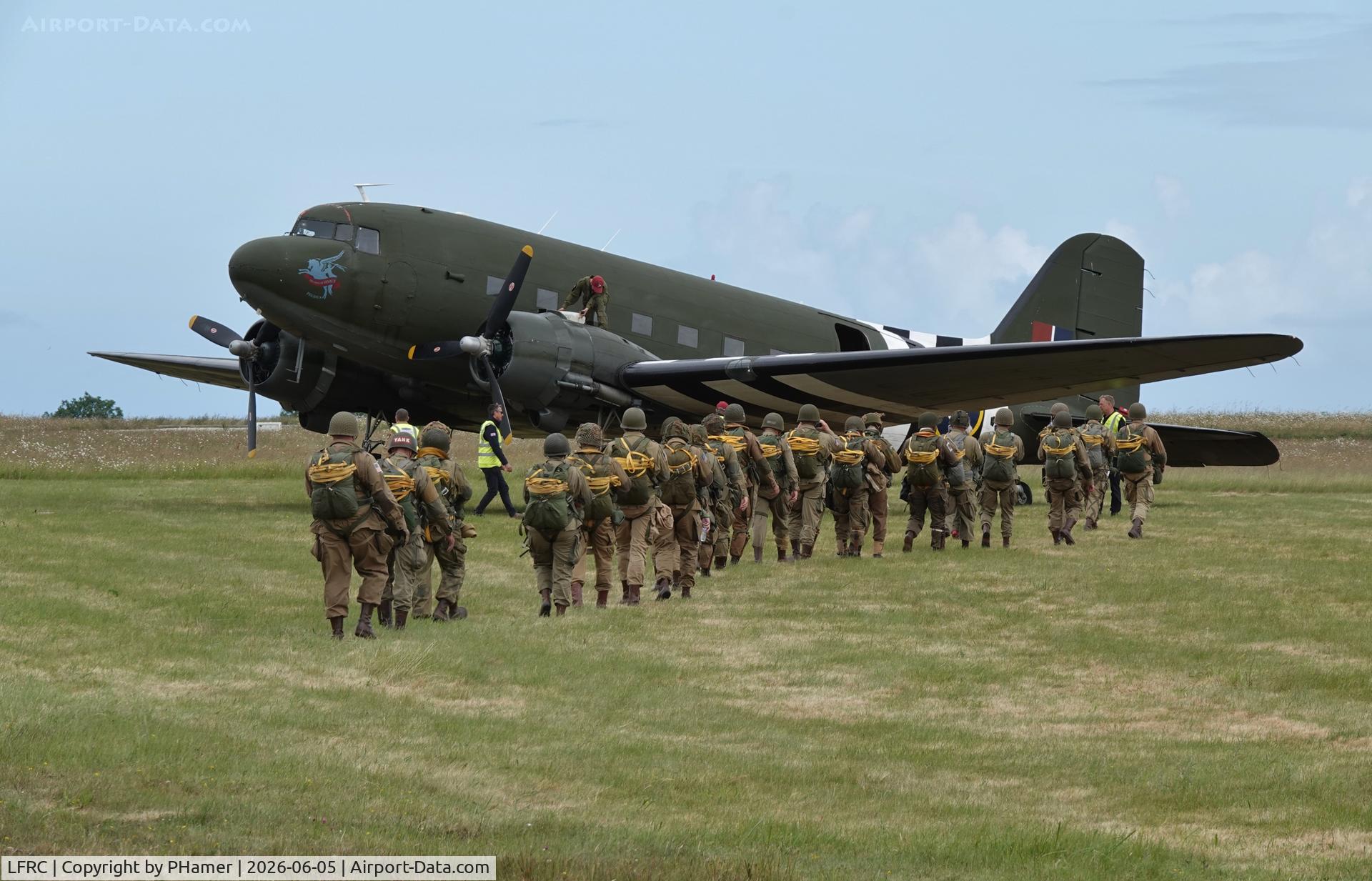 Cherbourg Manche airport, G-ANAF. 82nd Anniversary of D-Day, photo by PHamer